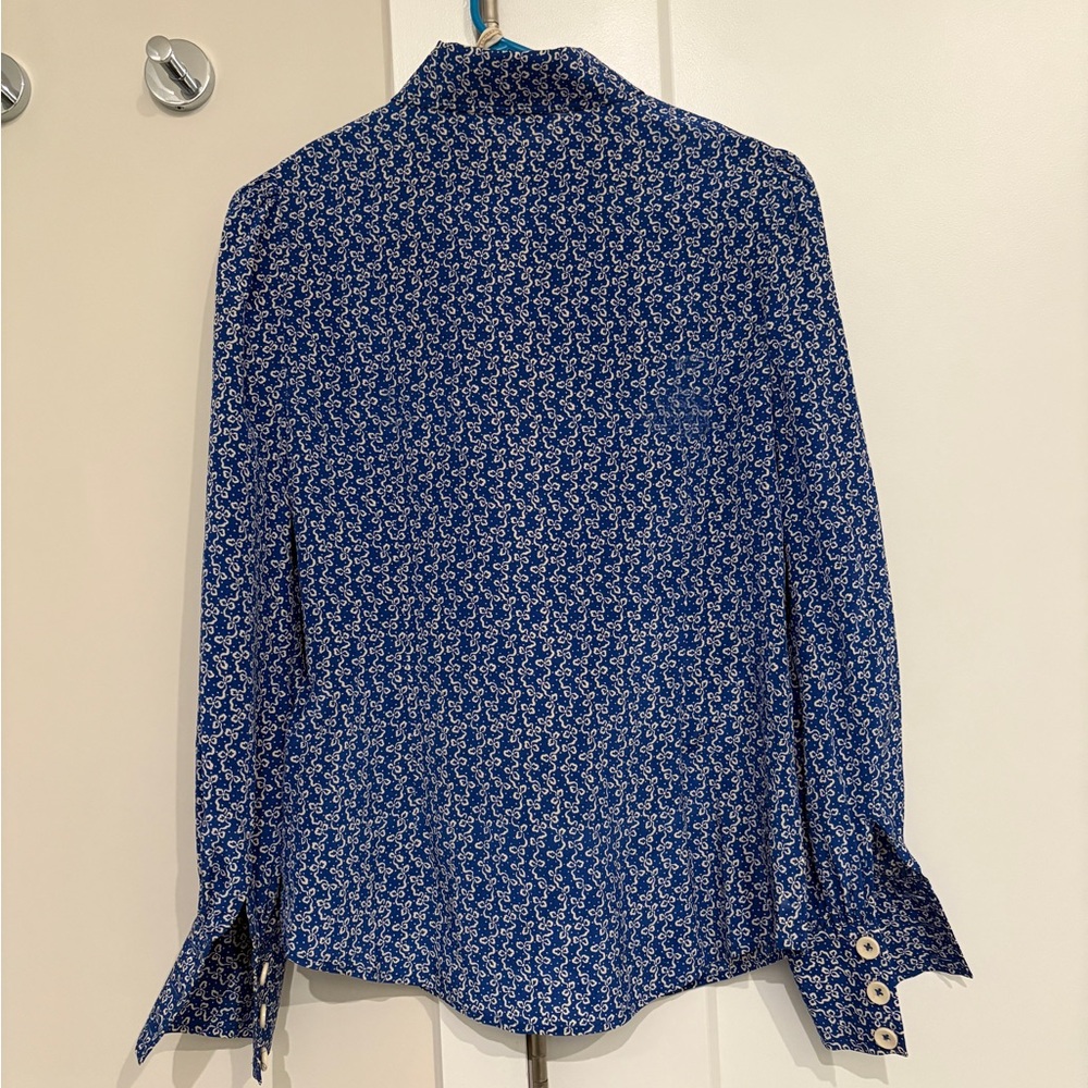 Lk Bennett Mathilde Blue Bow Patterned Women's To… - image 5